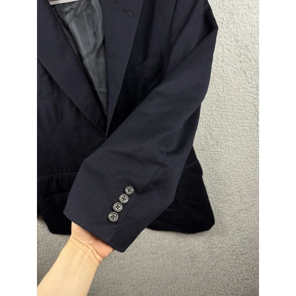 VTG Polo Ralph‎ Lauren Jacket Navy Blue Blazer Men's Sz 40 USA Wool Sport Coat